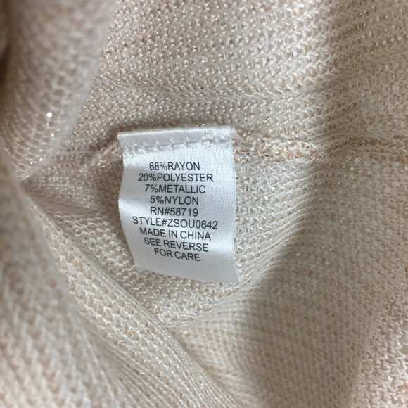 NY Collection Gold Metallic Ombre Sweater - Picture 6 of 7